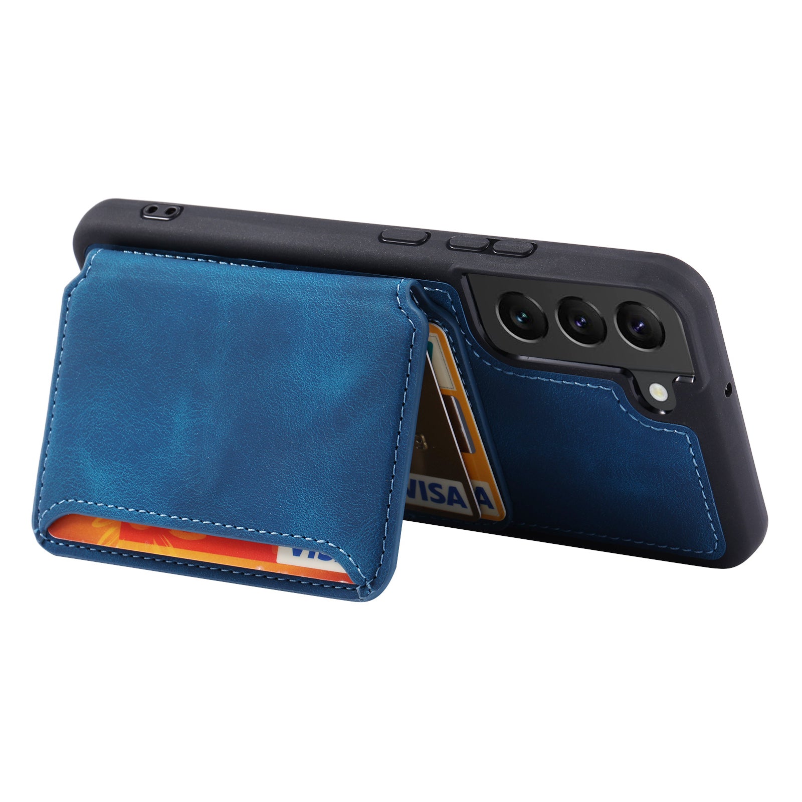 For Samsung Galaxy S23 RFID Blocking Wallet Phone Case Leather Coated TPU Phone Cover with Kickstand For Samsung Galaxy S23 RFID Blocking Wallet Phone Case Leather Coated TPU Phone Cover with Kickstand